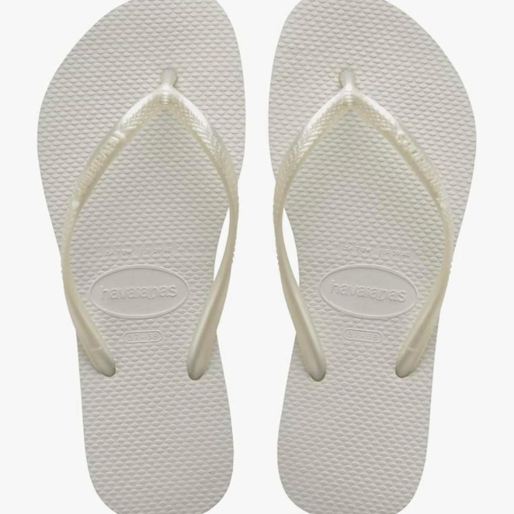 Havaianas Slim Flip Flops in White